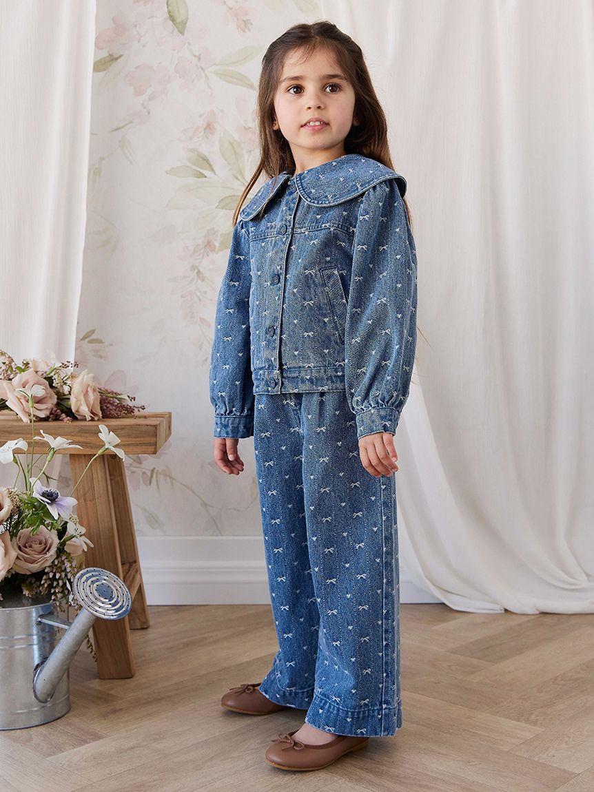 ベビー＆キッズ】リボンJQデニムジャケットAmour Bows Denim（80