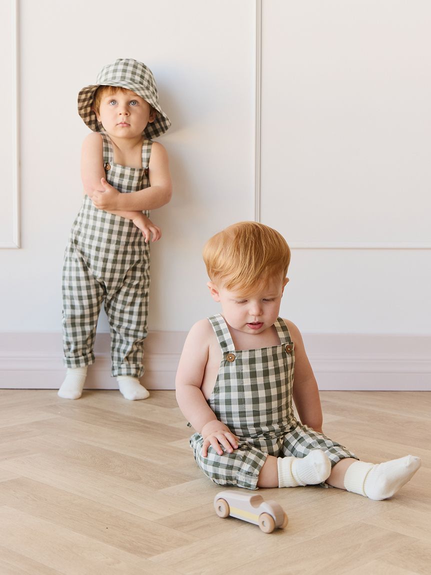 オーバーオールGingham Grape Leaf(サロペット) │ JAMIE KAY