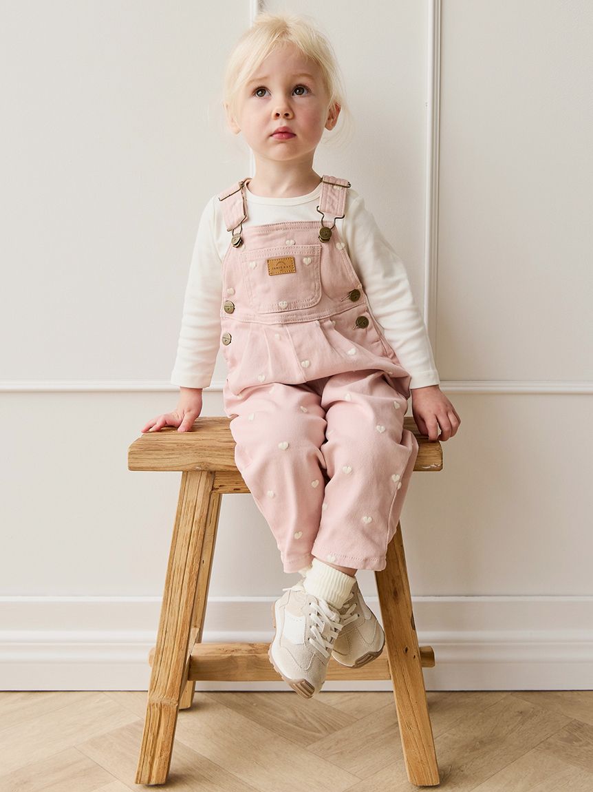 コットンツィルオーバーオールPetite Heart Peach(洋服) │ JAMIE KAY