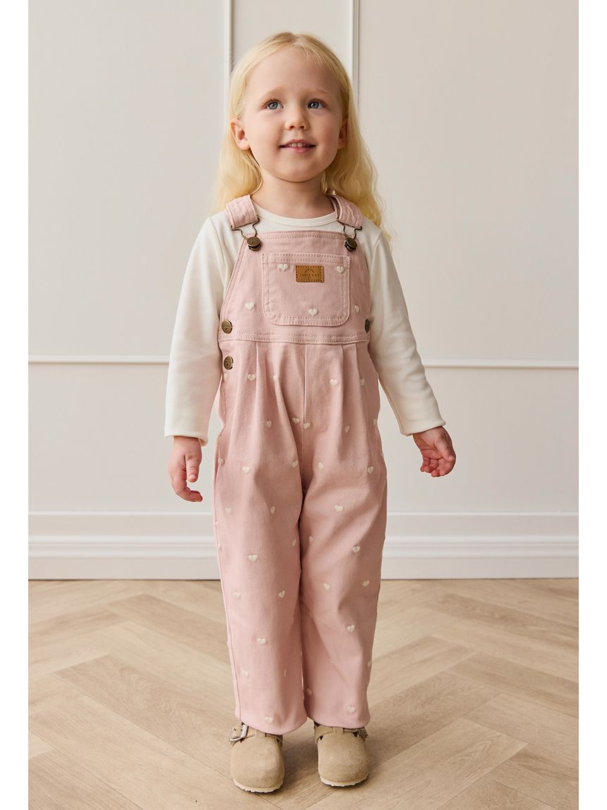 コットンツィルオーバーオールPetite Heart Peach(洋服) │ JAMIE KAY