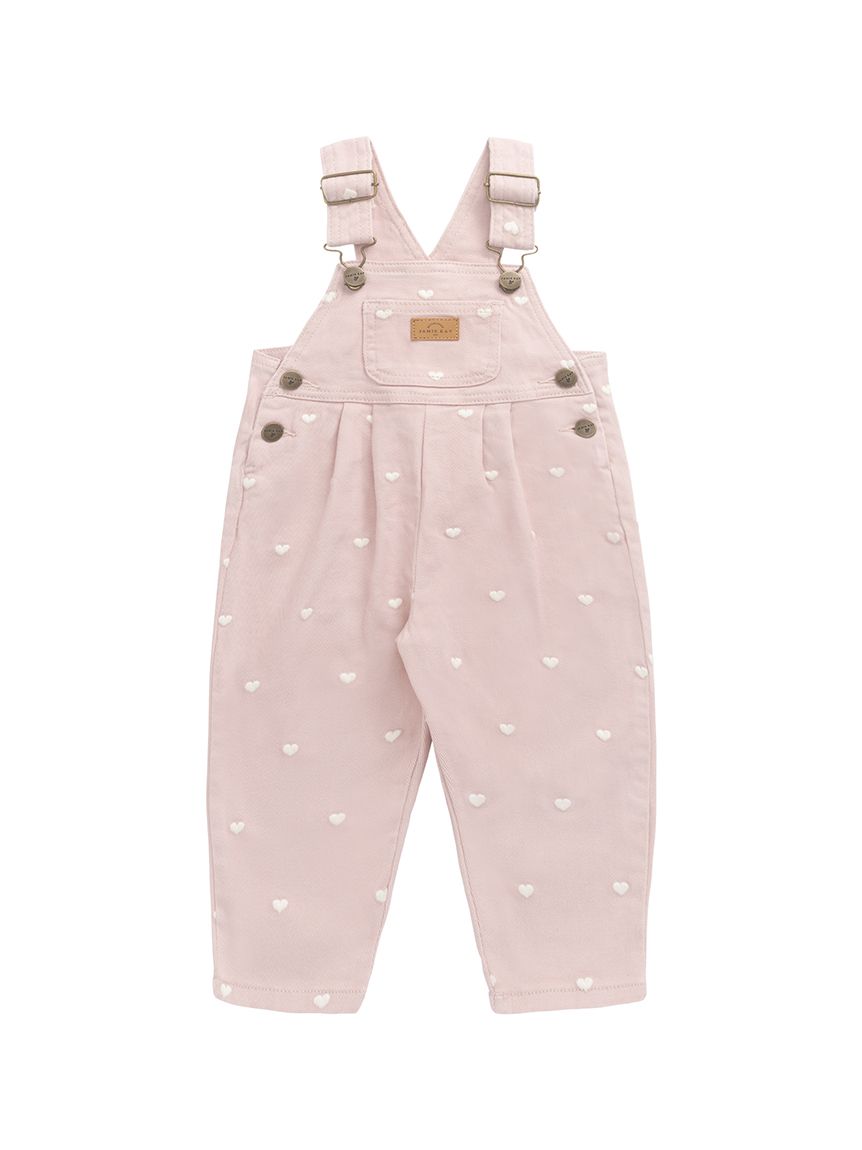 コットンツィルオーバーオールPetite Heart Peach(洋服) │ JAMIE KAY