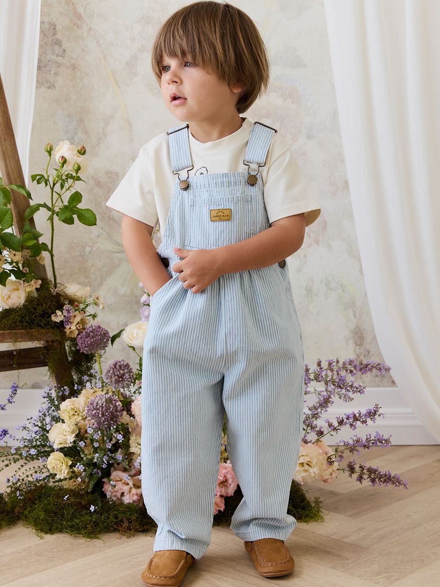 DENIMDUMGAREEストライプデニムオーバーオール ストライプデニムオーバーオール Sunday Stripe(洋服) │ JAMIE KAY