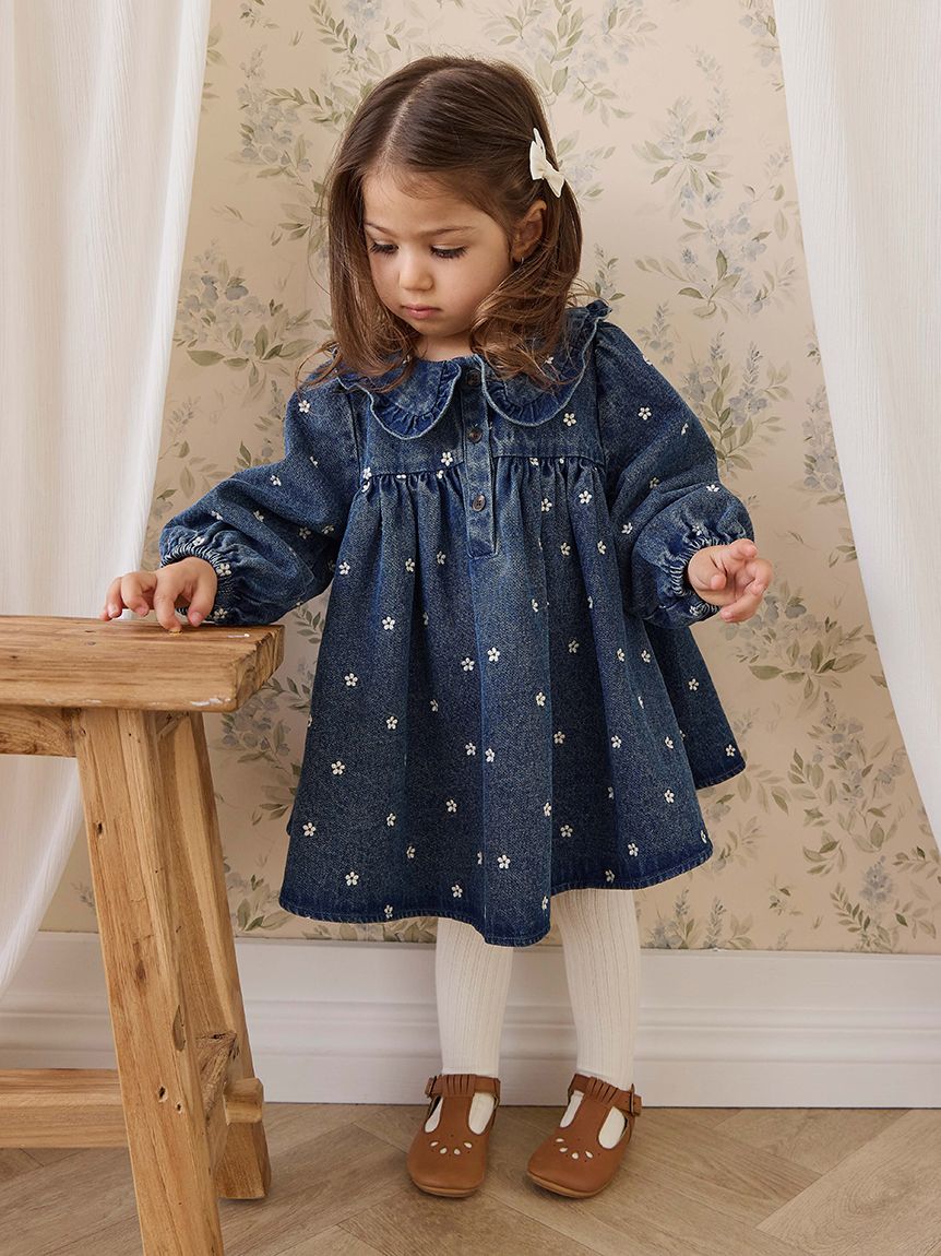 フラワーデニムワンピース Josie Floral Denim(洋服) │ JAMIE KAY
