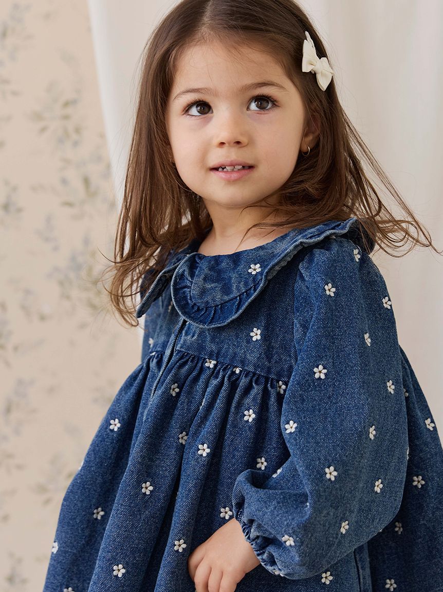 フラワーデニムワンピース Josie Floral Denim(洋服) │ JAMIE KAY