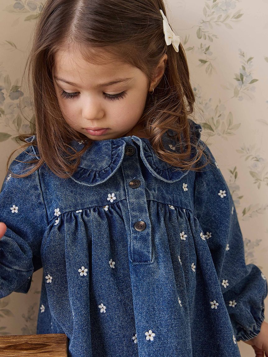 フラワーデニムワンピース Josie Floral Denim(洋服) │ JAMIE KAY