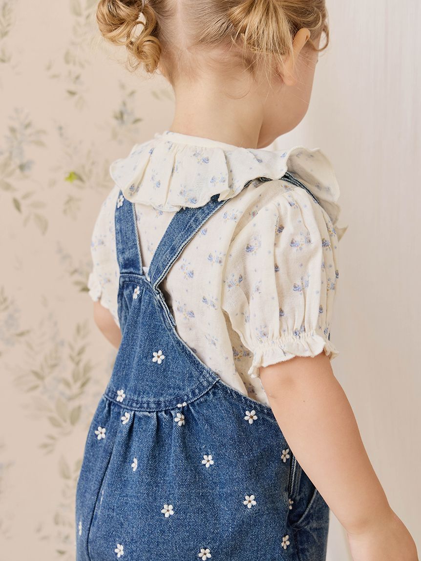 ベビー＆キッズ】フラワーデニムオーバーオールJosie Floral Denim（70