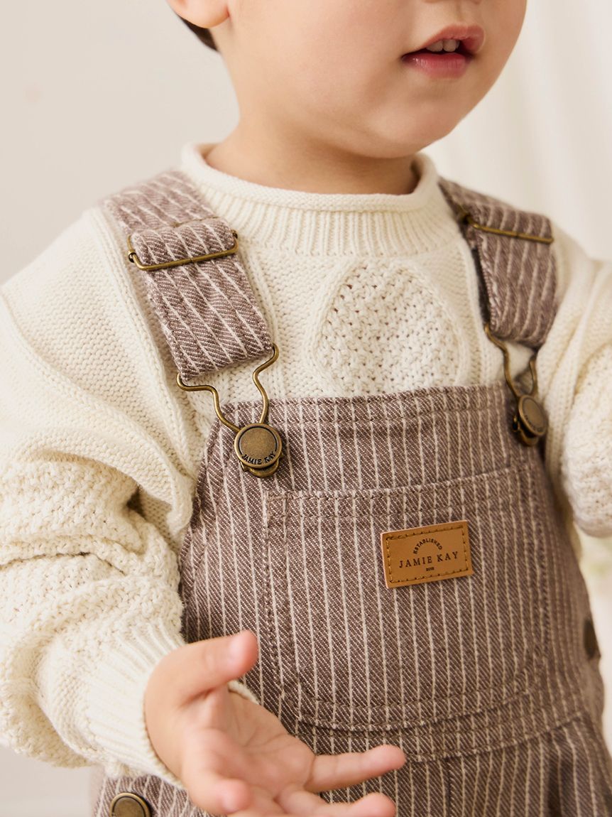 ベビー＆キッズ】オーバーオールMini Pinstripe Cassava / Iroko（70