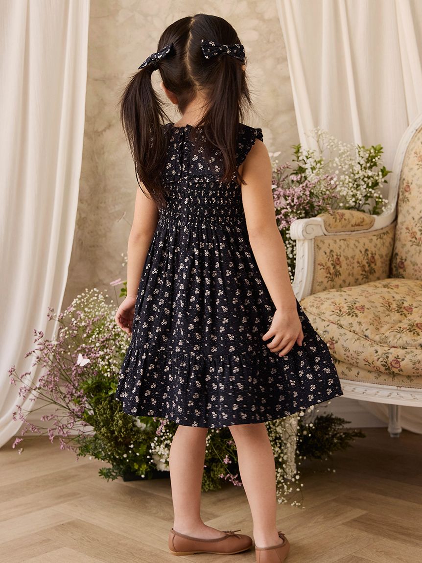 ベビー＆キッズ】花柄ノースリーブワンピース Maisie Navy