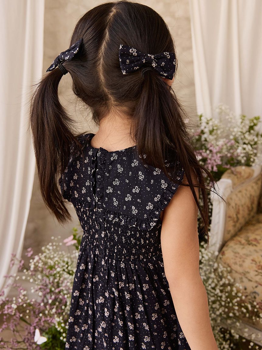 ベビー＆キッズ】花柄ノースリーブワンピース Maisie Navy