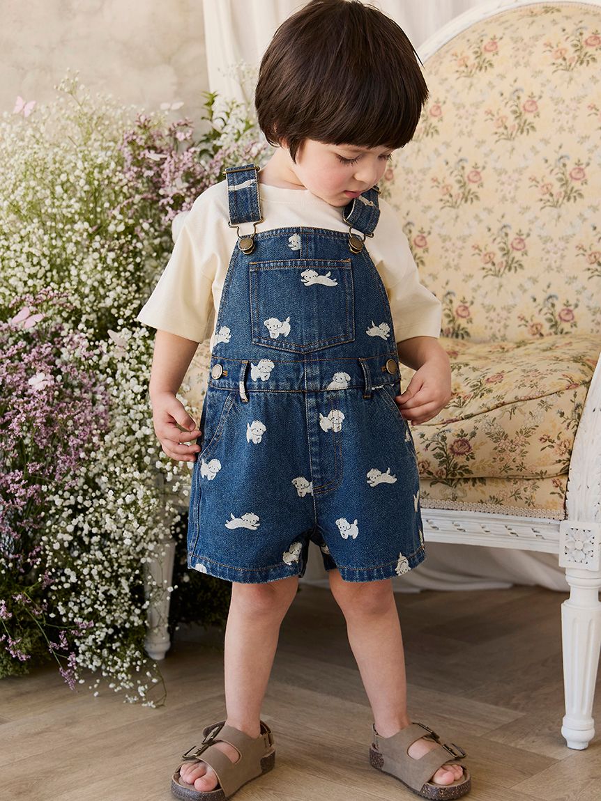 ベビー＆キッズ】デニムショートオーバーオール Finnegan Denim（70
