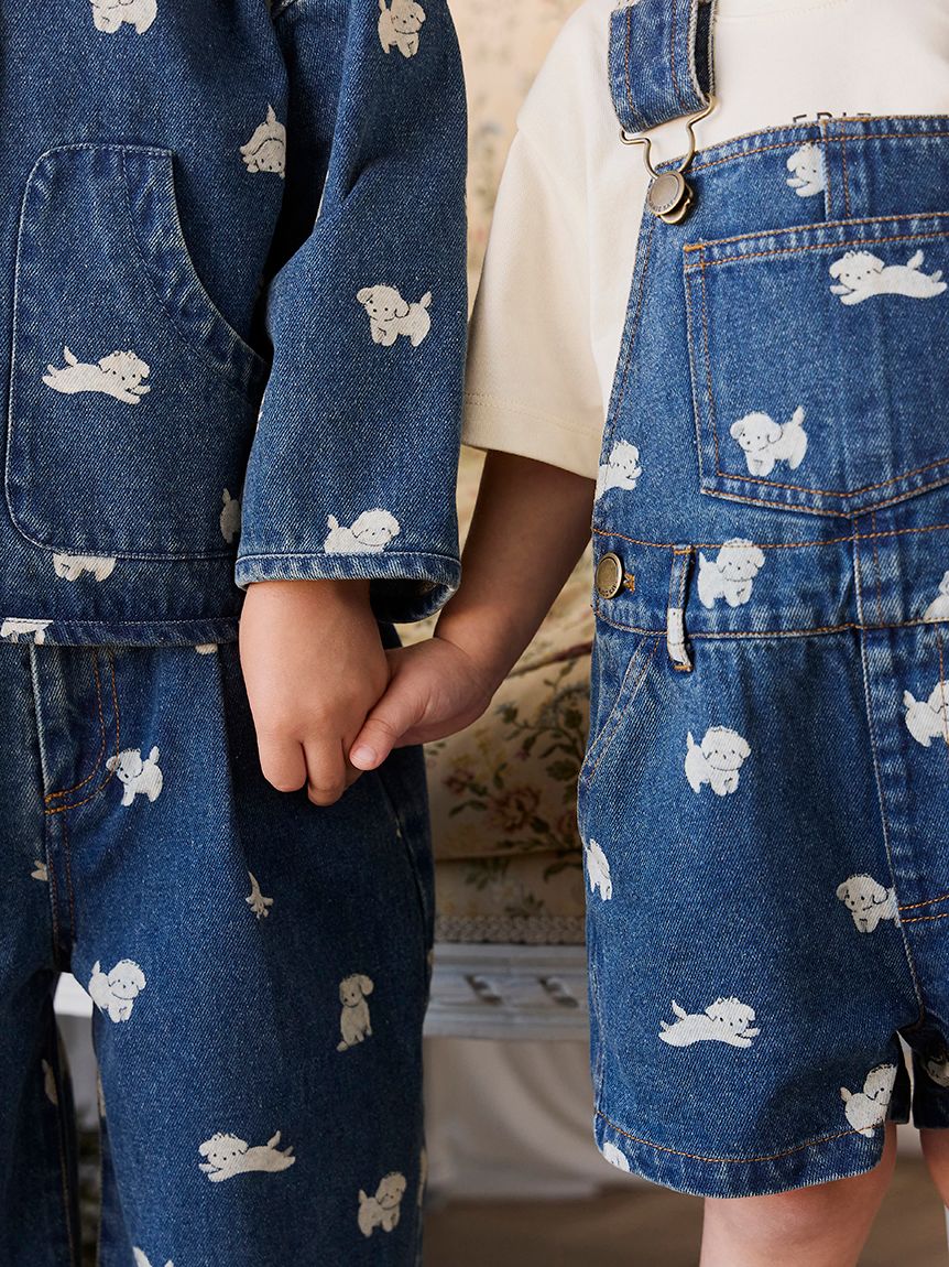 ベビー＆キッズ】デニムショートオーバーオール Finnegan Denim（70