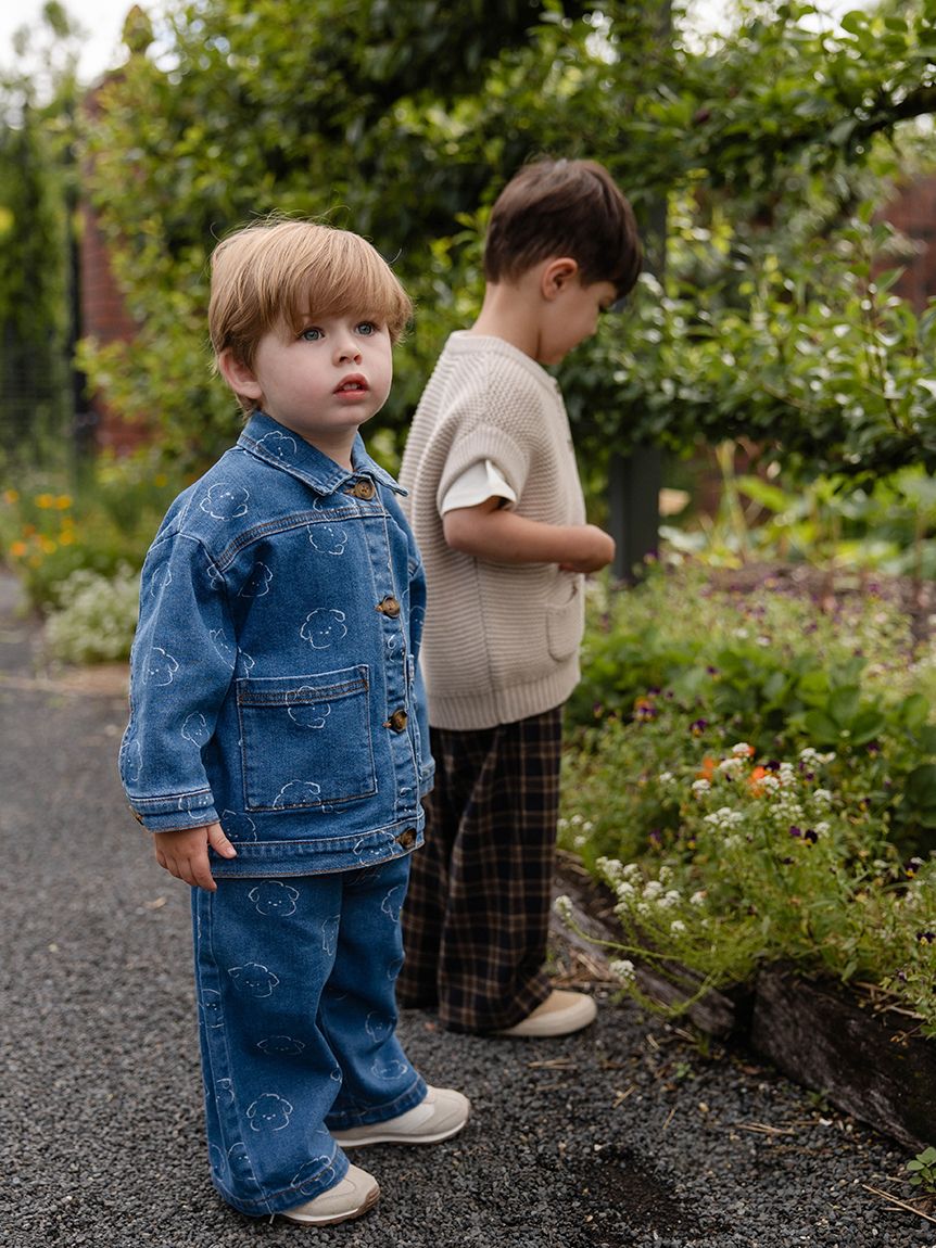 【長期保管】ジェレミースコット  kids 14cm ベアー ベビー＆キッズ】ロングパンツ Woodland Check（70～100cm）(洋服
