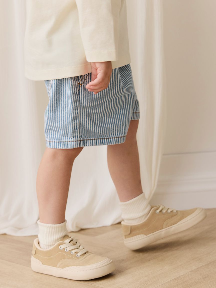ベビー＆キッズ】ヒッコリーショートパンツHoliday Stripe（70?120cm