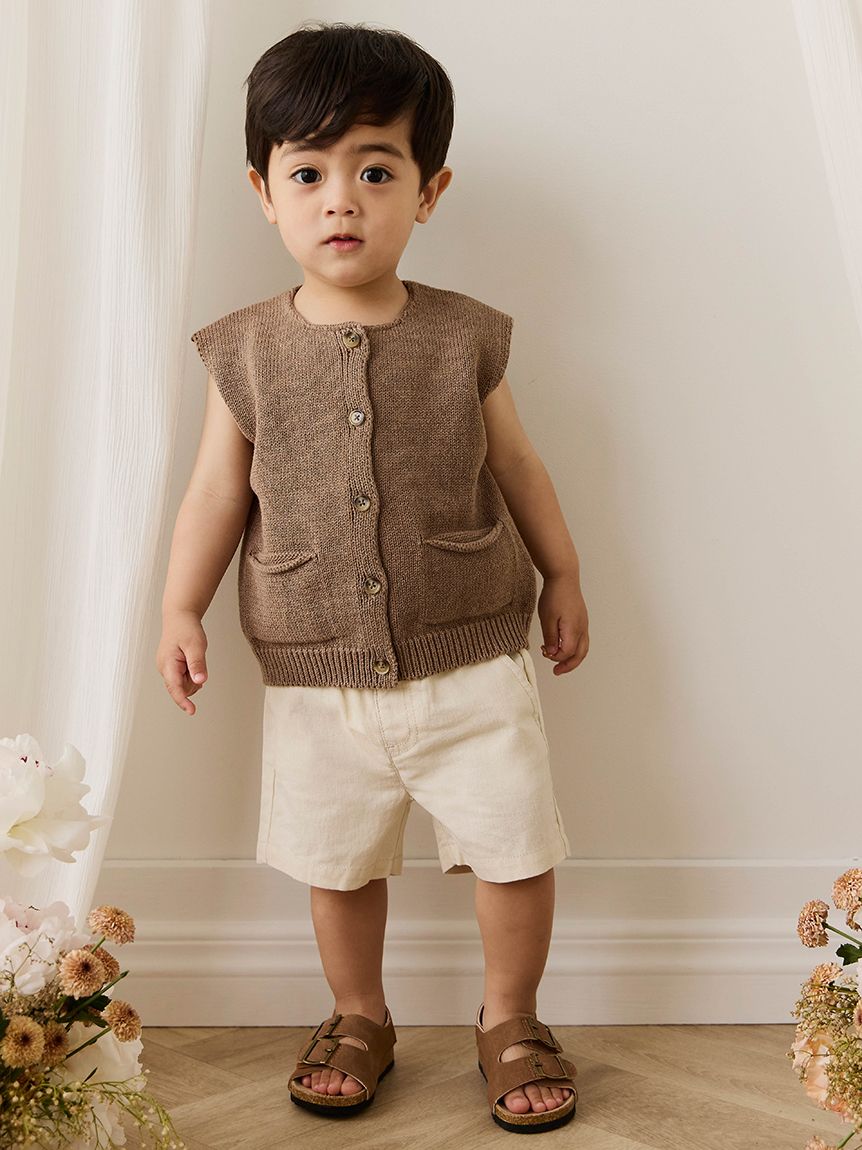 ベビー＆キッズ】リネンブレンドショートパンツCassava（70～100cm