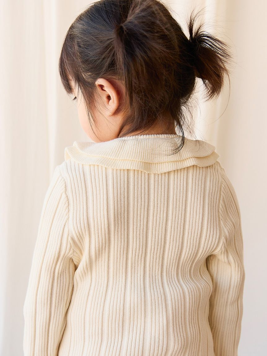 シーニューヨーク フリル付きアイボリー長袖ニット S フリル付きアイボリー長袖ニット - メルカリ