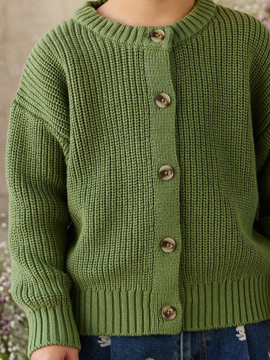 ベビー＆キッズ】ニットカーディガン Matcha（70～100cm）(洋服