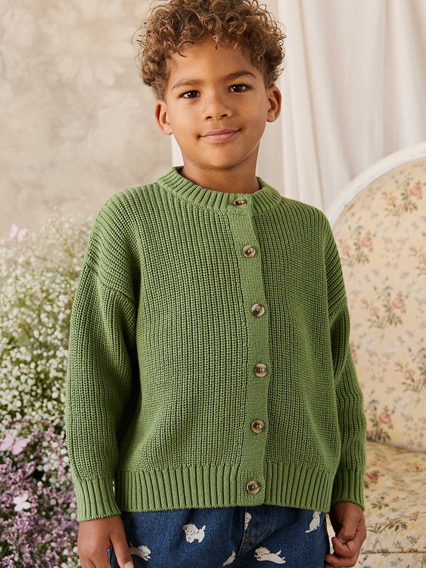 ベビー＆キッズ】ニットカーディガン Matcha（70～100cm）(洋服
