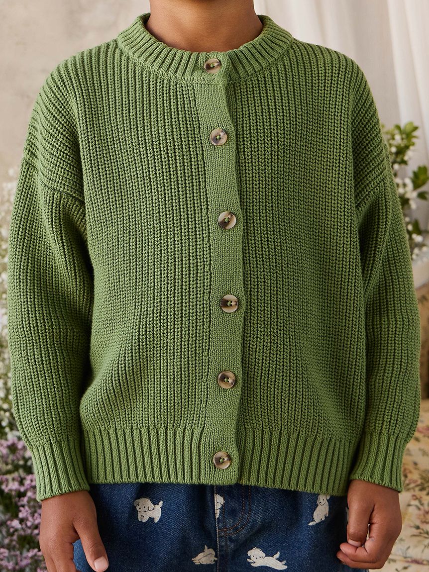 ベビー＆キッズ】ニットカーディガン Matcha（70～100cm）(洋服