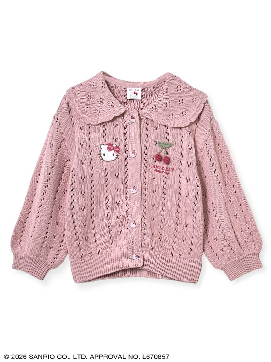 HELLO KITTY/ベビー＆キッズ】モチーフ付きニットカーディガン（80