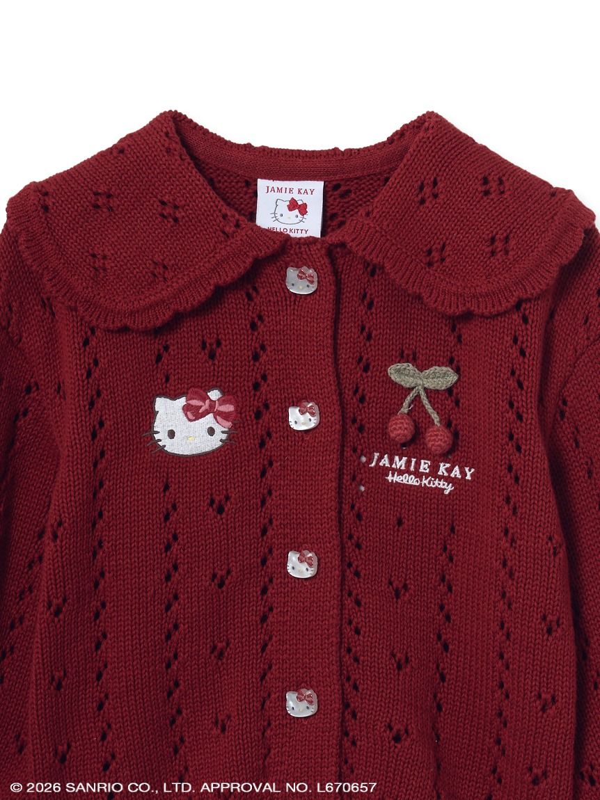 HELLO KITTY/ベビー＆キッズ】モチーフ付きニットカーディガン（80