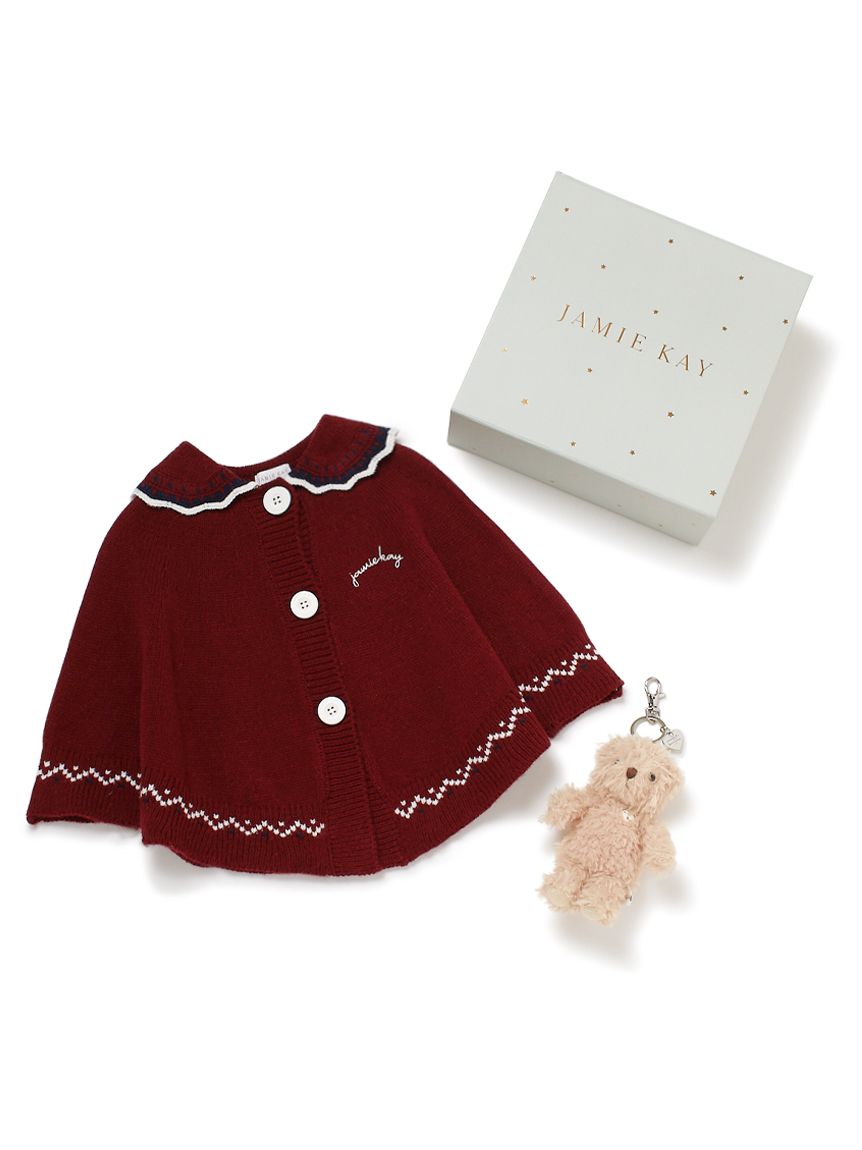 ラッピング済み】【ONLINE限定】衿付きニットポンチョ＆Arthurチャーム