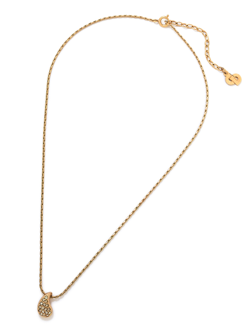 Christian Diorドロップストーンネックレス