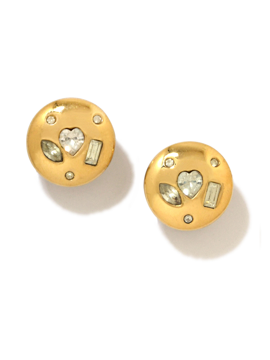 Givenchyラインストーンラウンドイヤリング