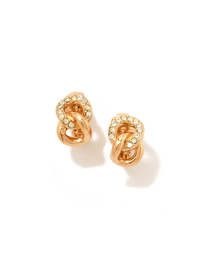 Christian Diorラインストーンイヤリング