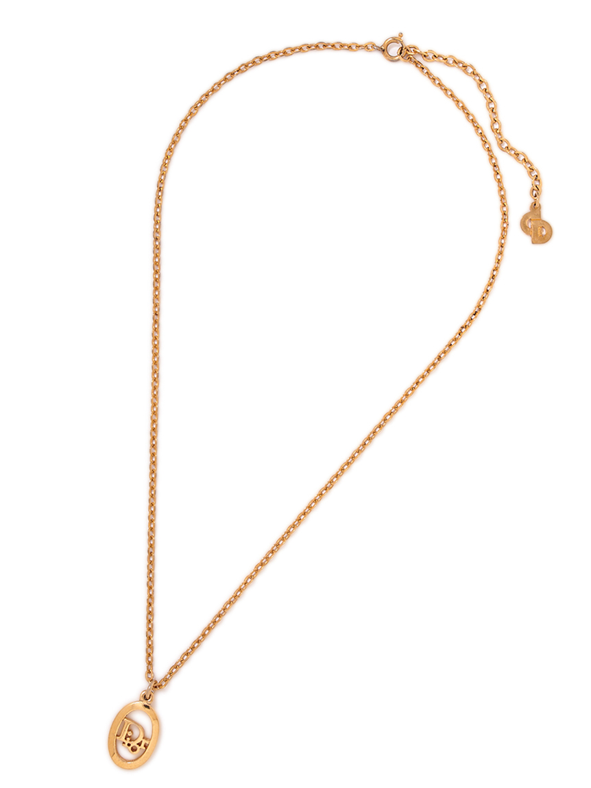 Christian Dior ロゴネックレス(ヴィンテージアクセサリー