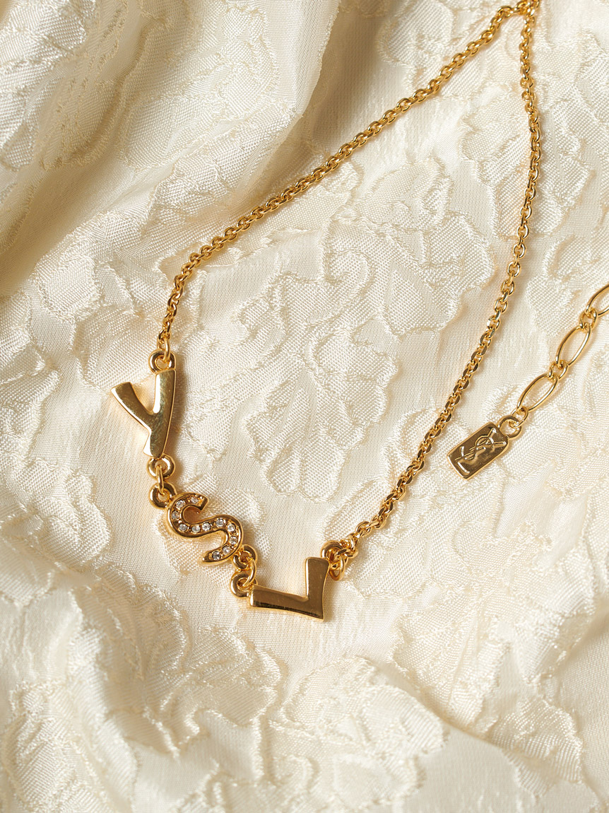 YSL カサンドラロゴネックレス(ヴィンテージアクセサリー
