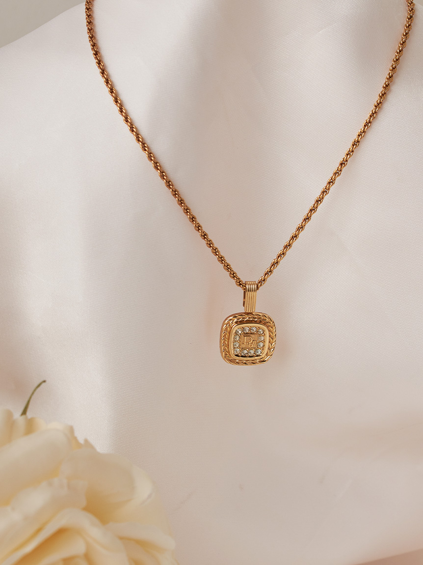 Christian Dior CD ロゴネックレス(ヴィンテージアクセサリー