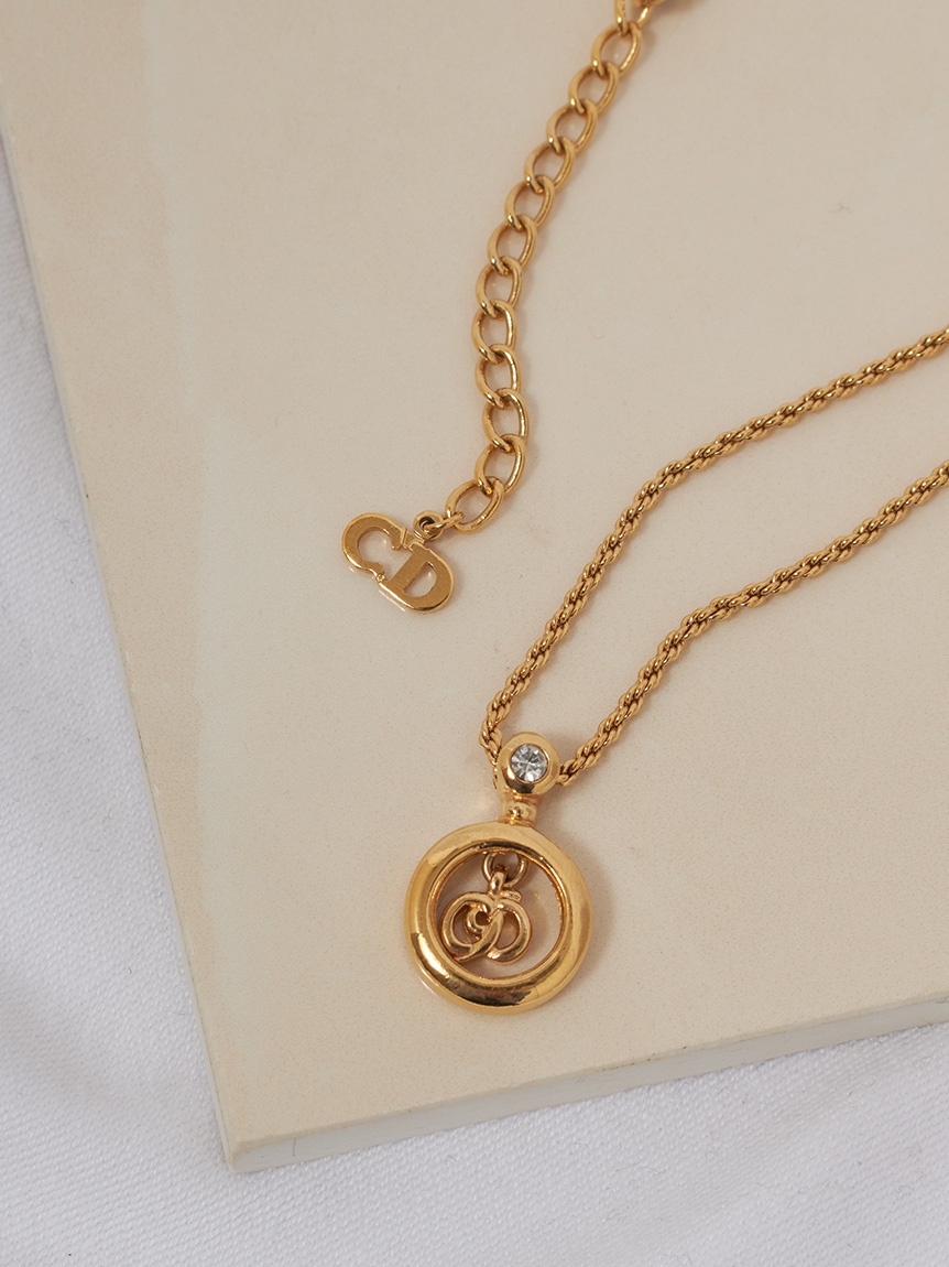 Christian DiorCDロゴネックレス(ヴィンテージアクセサリー