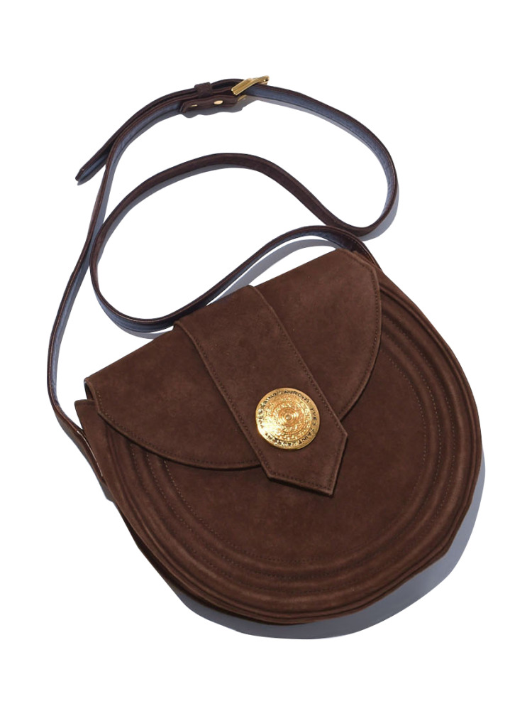 YSLロゴスエードショルダーバッグ