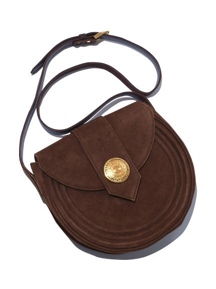 YSLロゴスエードショルダーバッグ