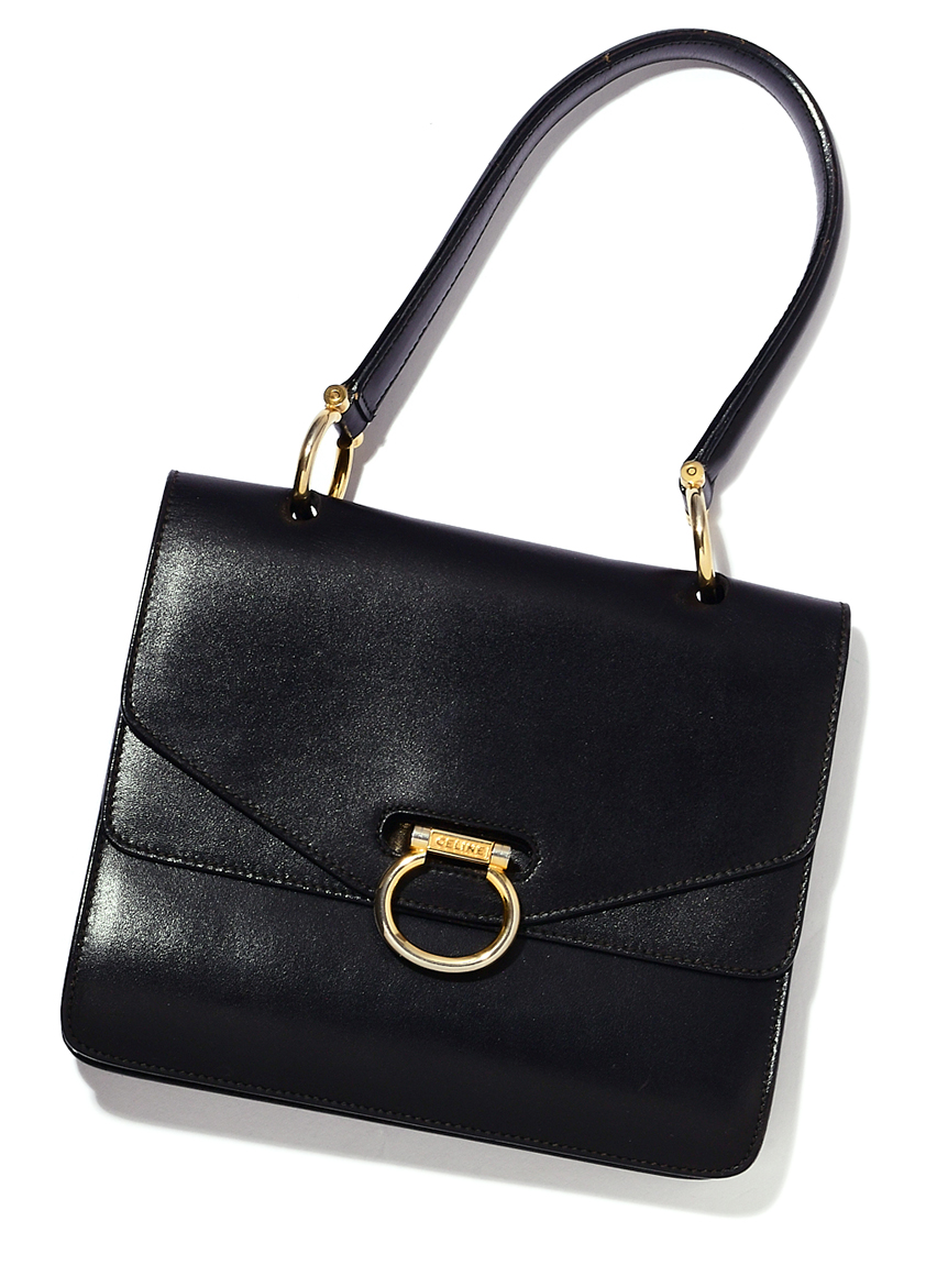 CELINEロゴWフラップハンドバッグ