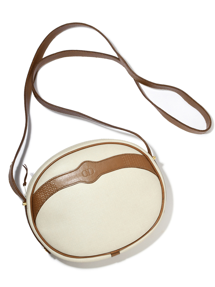 Christian Diorロゴモノグラムラウンドショルダーバッグ