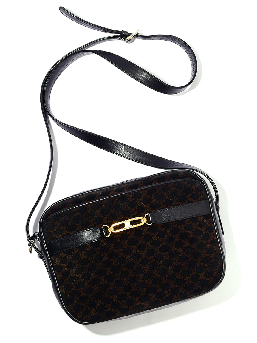 CELINEマカダムモノグラムスエードショルダー