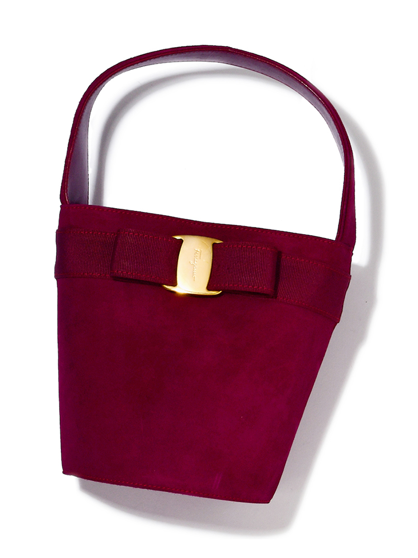 Salvatore Ferragamoヴァラスエードバケツハンドバッグ