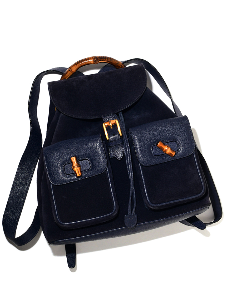 GUCCIバンブースエードリュック