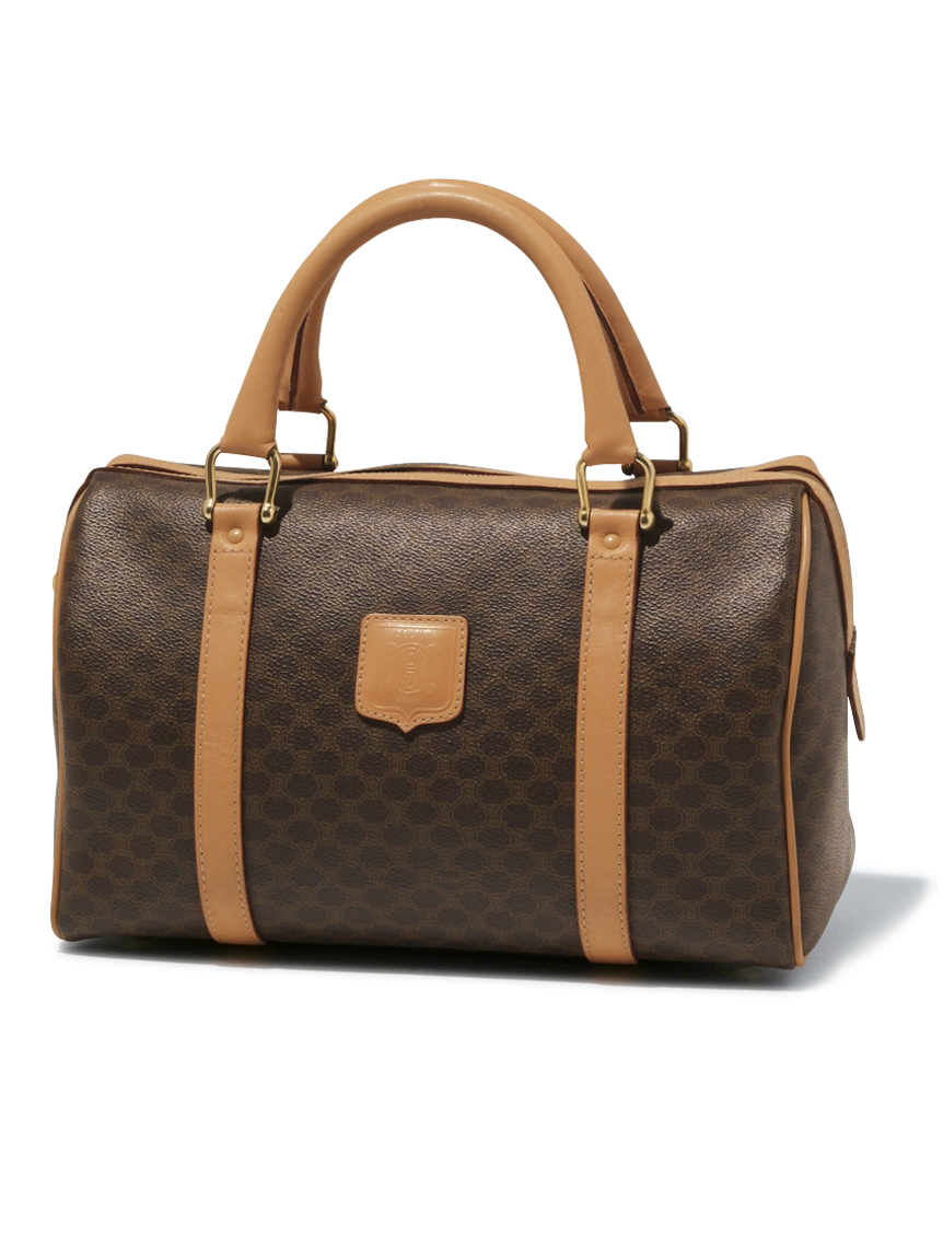 CELINE マカダムモノグラムボストン ミディアム(ヴィンテージバッグ セール中/新品 セリーヌ ボストン マカダム ハンドバッグ