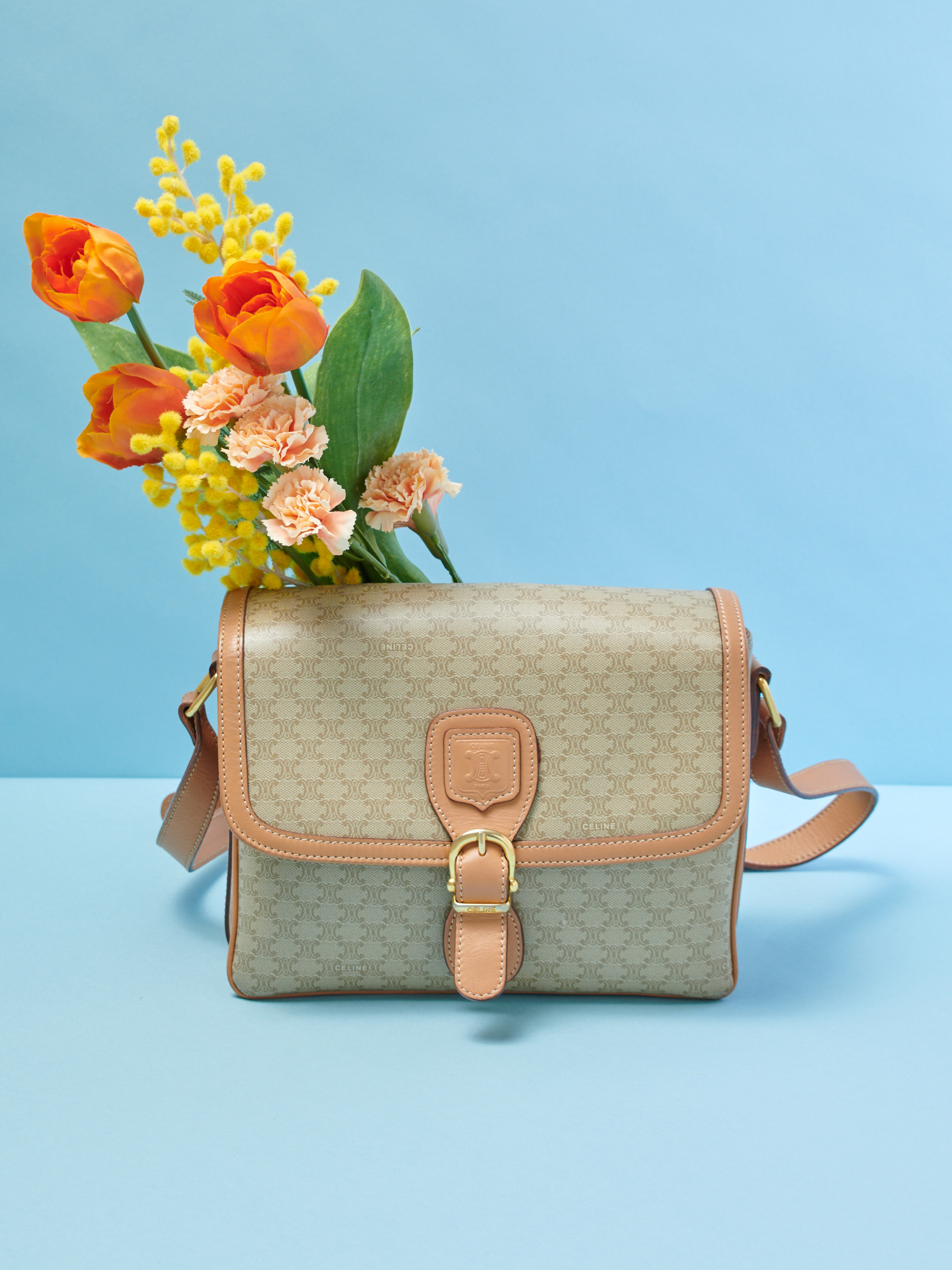 CELINE マカダムモノグラムショルダー(ヴィンテージバッグ 