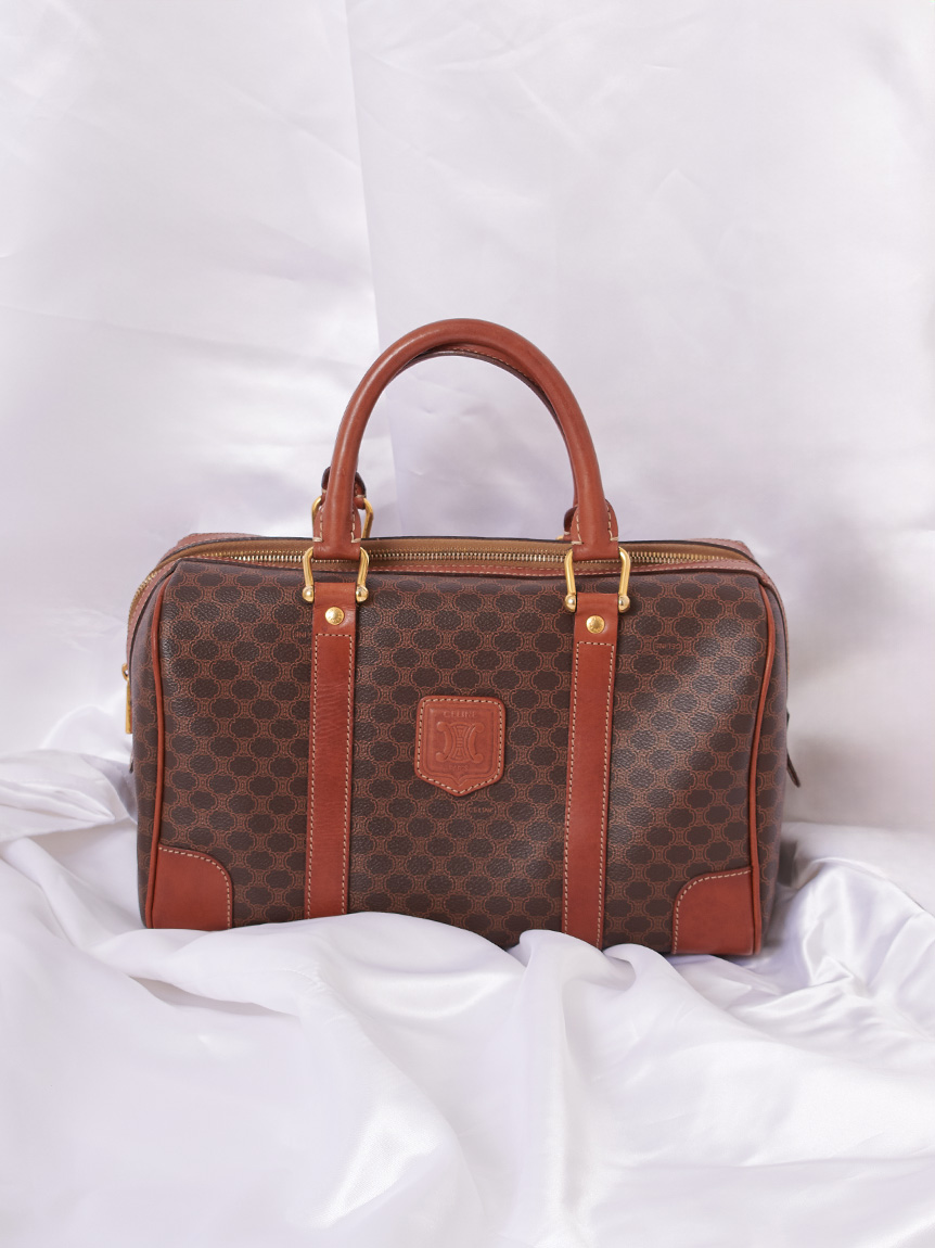 CELINE マカダムモノグラムボストン ミディアムサイズ(ヴィンテージ