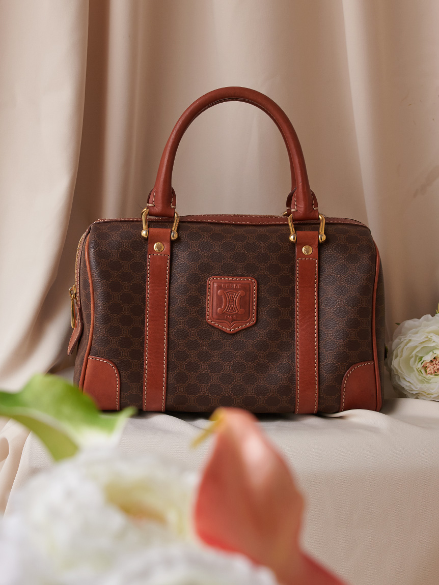 CELINE マカダムモノグラムボストン ミディアムサイズ(ヴィンテージ