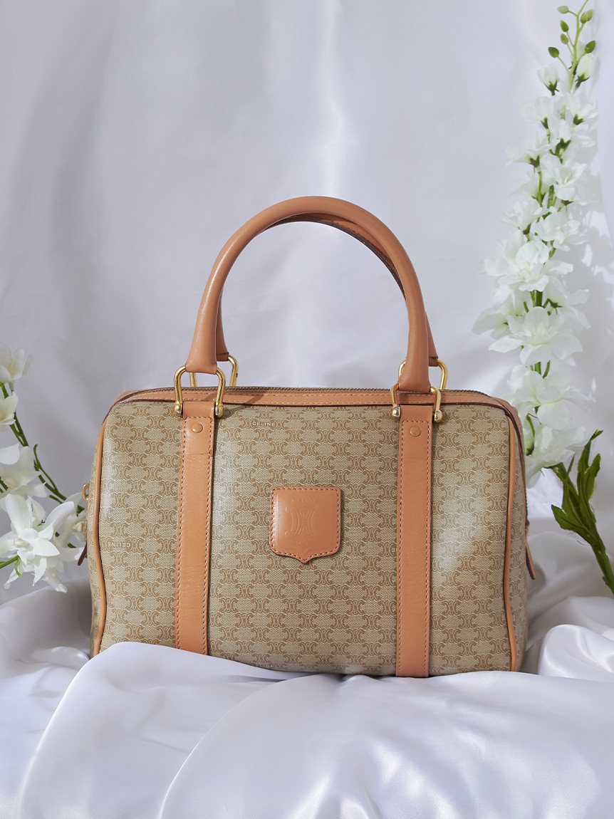 CELINE マカダムモノグラムボストン ミディアムサイズ(ヴィンテージ