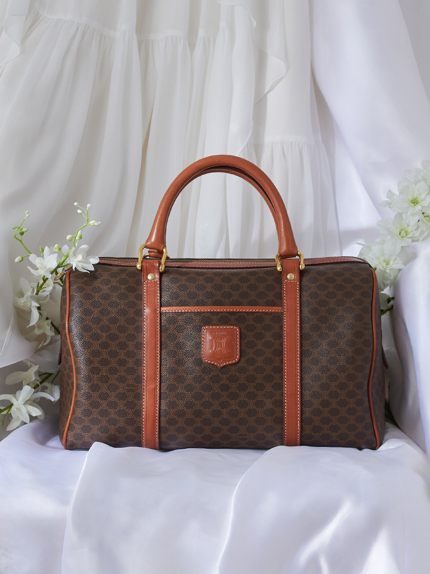 CELINE マカダムモノグラムボストン ミディアムサイズ(ヴィンテージ