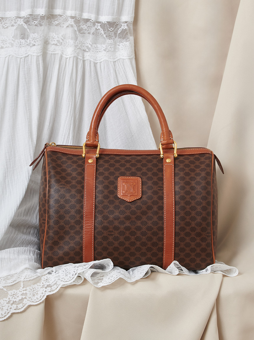 CELINE マカダムモノグラムボストン ミディアムサイズ(ヴィンテージ