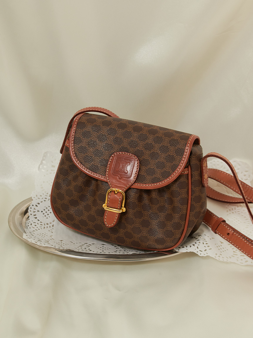 CELINE モノグラム ショルダーバッグ CELINEマカダムモノグラムショルダー(ヴィンテージバッグ