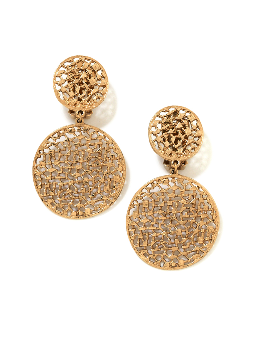 VINTAGEダブルラウンドイヤリング