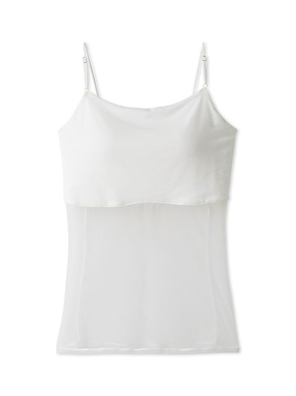 【LILY BROWN Lingerie】カップ付ハーフシアーキャミ