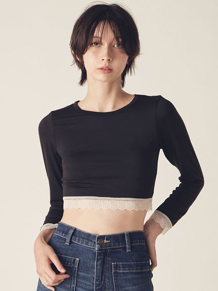 LILY BROWN Lingerie】メルティヒートクルーネック（吸湿発熱機能付